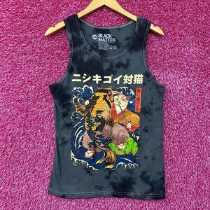 Black Matter The Cat and the Koi Graphic Design Tank Top Extra Small